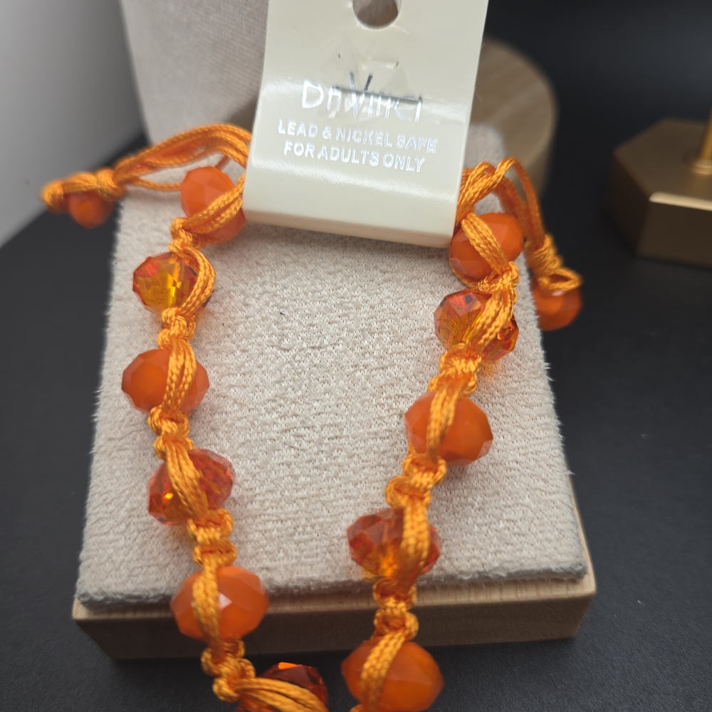 Orange Beaded Women's Bracelet (774) - Picture 3 of 3